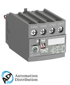 ABB TEF4-OFF Frontal Electronic Timer with Wide Voltage Range and Surge Protection, 0.1-100s Delay, 24-240V AC/DC ABB TEF4-OFF Frontal Electronic Timer with Wide Voltage Range and Surge Protection, 0.1-100s Delay, 24-240V AC/DC