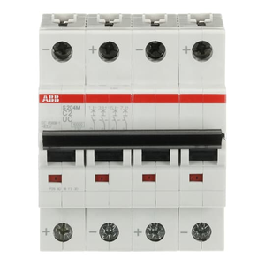 ABB S204MUC-C2 mcb s200muc 4p c 2a ac/dc