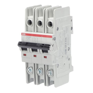 ABB SU203MR-K15 3-Pole 15A Miniature Circuit Breaker with K-Characteristic Curve - UL 489 Certified for High-Performance Electrical Protection ABB SU203MR-K15 3-Pole 15A Miniature Circuit Breaker with K-Characteristic Curve - UL 489 Certified for High-Performance Electrical Protection