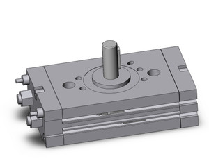 <h2>C(D)RQ2B, Compact Rotary Actuator, Rack &amp; Pinion</h2><p><h3>The CRQ2 series is a compact rotary, rack and pinion style actuator. Single and double shaft types are available in all sizes (10~40mm). The CRQ2 uses internal cushioning and the body can be used as a flange. The use of a double piston eliminates backlash. Auto switches are available.<br>- </h3>- Low profile<br>- Both single shaft and double shaft are available in all sizes<br>- 2 auto switches are mountable on the same side<br>- Rotating angle adjusting range: 350  to 370 <br>- Options include magnet, shaft type, port thread style, and air cushion<p><a href="https://content2.smcetech.com/pdf/CRQ2.pdf" target="_blank">Series Catalog</a>
