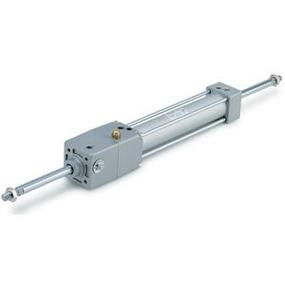 SMC MNBWB32-15-D cyl, dbl rod, w/lock, MNB CYLINDER WITH FINELOCK