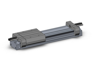 <h2>Rodless Cylinder, MY3M, Mechanically Jointed - Slide Bearing</h2><p><h3>The MY3* Rodless Cylinders have a one-piece carriage and piston that runs its entire stroke length housed with an inner seal belt to maintain air pressure combined with an outer dust seal band to protect from contaminants.  This design offers a compact footprint compared to rod-style cylinders and features a low profile. The integrated slide bearing internal guide provides lateral stability protecting it from side load impacts. Air cushions are standard and external shock absorbers are optional.</h3>- Bore sizes: 16, 25, 40, 63 mm<br>- Stroke lengths: 100, 200, 300, 400, 500, 600, 700, 800, 900, 1000, 1200, 1400, 1600, 1800, 2000, 3000 mm<br>- Minimum operating pressure: 0.15 ~ 0.20 MPa (22 ~ 29 psi)<br>- Speed: 80~1000 mm/sec (w/o stroke adjustment bolt), 80~1500 mm/sec (external shock absorber)<br>- Long stroke option: up to 3000 mm (XB11)<br>- Auto switch capable<br>- <p><a href="https://content2.smcetech.com/pdf/MY3.pdf" target="_blank">Series Catalog</a>