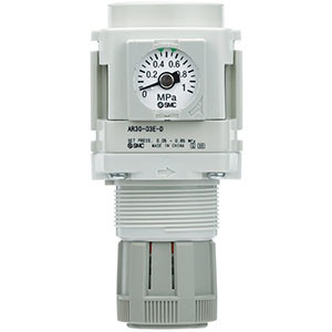 SMC AR20-N02E-1RZ-D Regulator, 1/4" NPT, Embedded Gauge, 0.02-0.2 MPa