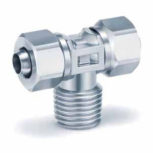 SMC KFG2T0604-02 KFG2 Series Stainless Steel 316 Insert Fittings KFG2T Male Branch Tee