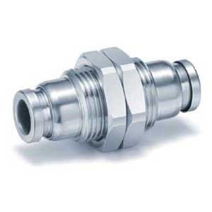 SMC KQB2E01-00 KQB2 Series Inch Size Metal One-touch Fittings KQB2E-00-Inch Bulkhead Union