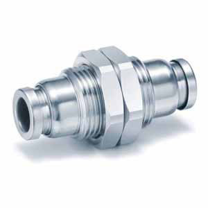 SMC KQG2E01-00 KQG2 Series Inch Size Stainless Steel 316 One-touch Fittings KQG2E-00-Inch Bulkhead Union
