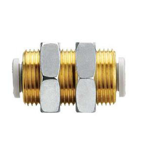 SMC KQ2E08-00A KQ2E Series Metric Size One-touch Fittings Bulkhead Union (Interchangeable With KQ)