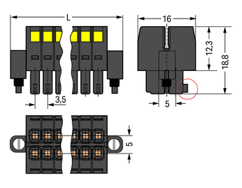 WAGO 713-1108/000-047 1-conductor female connector, 2-row, CAGE