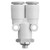 SMC KQ2U07-32N KQ2U Series Inch Size One-touch Fittings Branch "Y" With Gasket Seal