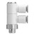 SMC KQ2VD07-34AP KQ2VD Series Inch Size One-touch Fittings Double Universal Male Elbow With Face Seal