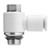SMC KQ2V08-U02A KQ2V Series Metric Size Uni One-touch Fittings Universal Male Elbow With Gasket Seal