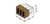 Wago 773-606 6-conductor, PUSH WIRE connector for junction boxes; for solid conductors; max. 4 mm; brown clear housing; brown cover; Surrounding air temperature: max 60C; 2,50 mm Pack of 50