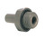 John Guest PI051213S Gray Acetal  Stem Adapter 3/8 x 3/8 BSPP Bag of 10