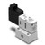 SMC 10-VQD1151V-5L-M5 10-VQD1000 Series Clean Series 4 Port Direct Operated Poppet Solenoid Valve