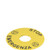 Pizzato VE TF32D5101 Emergency Stop Label - 90mm Yellow Disc with Shaped Hole