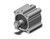 SMC CDQ2A80-40DMZ-XC6 compact cylinder compact cylinder, cq2-z
