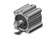 SMC CDQ2A80-45DMZ-XC6 compact cylinder compact cylinder, cq2-z