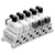 SMC VV723-03RT-04DTSB VV72 Series 5 Port Solenoid Valve Manifold