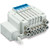 SMC JJ5SY1-10L33-03D-C6 JSY1000/3000/5000 Series Compact 5-Port Solenoid Valve Ported Plug-in Connector Connecting Base Lead Wire Type 10 Manifold