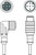 Leuze KDS S-M12-5A-M12-5A-P1-010-3DP Interconnection cable