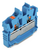 Wago 2252-324 2-conductor miniature through tb with push-button 2.5 mm²,  blue