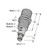 Turck Ru130U-Em30E-Liu2Pn8X2T-H1151/3Gd Ultrasonic Sensor, Diffuse Mode Sensor