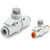 SMC AS2002FM-07A AS-FM/FC Series Speed Controller With One-touch Fittings In-line Type Push-lock Type