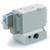 SMC VP744R-5LS1-04A VP300/500/700 Series 3 Port Solenoid Valve Rubber Seal Pilot Poppet Type Base Mounted Single Unit