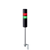 Patlite LR6-202L5BK-RG 2-tier 60mm diameter, 24V DC Pole-mount Signal Tower with L-bracket; 5-pin M12 connector, Black body, IP54, buzzer and Red, Green LED (supports up to 3 LED and buzzer)
