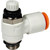 SMC AS2201F-U02-06 AS Series Speed Controller With Uni One-touch Fitting Elbow Type