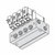 SMC SS3YJ5-41-02-M5 SYJ500 Series 3Port Solenoid Valve Rubber Seal Manifold For Lnternal Pilot Type 41
