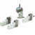 SMC SYJ312-5MU-M3 SYJ300 Series 3 Port Pilot Solenoid Valve Rubber Seal Body Ported Single Valve