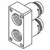 SMC SY9000-58A-03T 1/4,3/8 Thread Type Port Block Assembly For A,B Port For SV Series