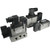 SMC VFR3200-3FZC VFR3000 Series 5 Port Pilot Operated Solenoid Valve, Rubber, Plug-in
