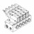SMC VV3QZ25-1101TC VQZ100·200·300 Series 3 Port Solenoid Valve Base Mounted Manifold Connector Kit