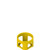 Pizzato VE GP22B5A Cylindrical Yellow Protection Guard Ø 43x27 mm with 4 Slots