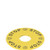 Pizzato VE TF32D5109 Safety Label with Shaped Hole, 90mm Yellow Disc, "STOP" Repeated for High Visibility