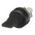 ABB MTS2-10B 3-Position Toggle Switch with Spring Return - Durable Black Plastic, 22mm Mounting, 5 kOhm Resistor