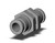SMC KQB2E08-00 Fitting, Nickel Plated Brass