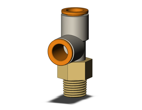 SMC KQ2Y11-02AS Fitting, Male Run Tee Pack of 10