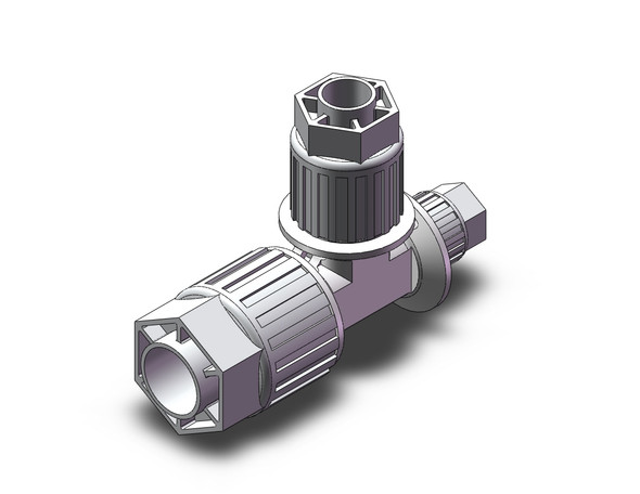 <h2>LQ3, High Purity Fluororesin Fitting, Reducing</h2><p><h3>SMC high purity Hyperflare™ Fitting series LQ* responds to the latest demands in process control. From parts cleaning to assembly and packaging, all processes are controlled for cleanliness, and the use of new PFA virtually eliminates particle generation and TOC (total organic carbon) allowing confident use for the most demanding applications. If chemistries or flow requirements are changed during process, our face seal design allows for quick change of tubing, and/or tube diameters, using the same fitting body. </h3>- High purity fluororesin fitting<br>- Union tee, reducing type<br>- Maximum operating pressure: 0.7MPa<br>- Fluid temperature: 0 to 150 C<br>- Variety of size combinations available<br>- This product is not intended for use in potable water systems<br>- <p><a href="https://content2.smcetech.com/pdf/Fluoropipingequip.pdf" target="_blank">Series Catalog</a>