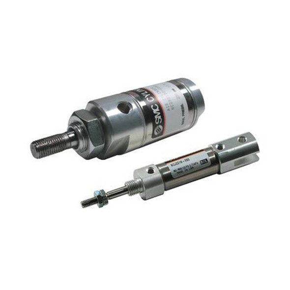 SMC - NCDMC088-0025 - NCDMC088-0025 Round Body Non-Repairable Air Cylinder - .8750 in Bore x 0.2500 in Stroke, Double-Acting, Rear Pivot Mount, Single Rod, .2500 in Rod Size, 1/8 Female NPT