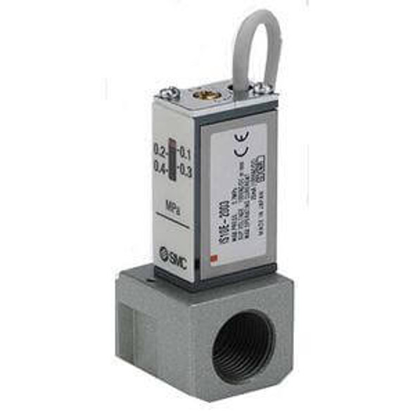SMC IS10E-40N04 pressure switch w piping adapt