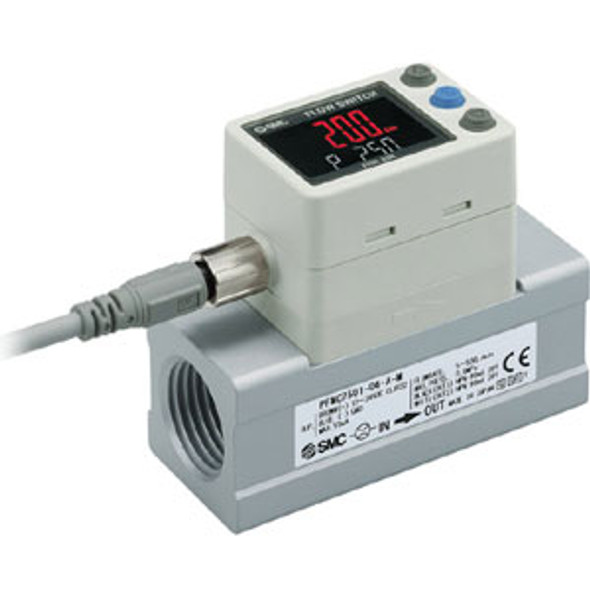 SMC PFMC7102-N04-F-A 2-color digital flow switch for air