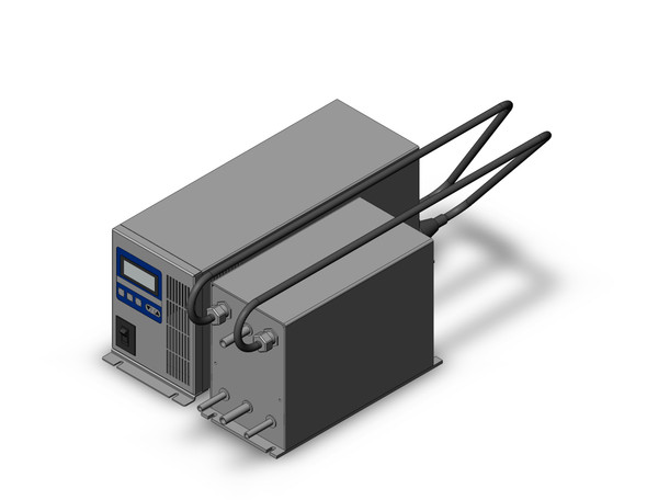 <h2>HED-W, Thermoelectric Chiller for Chemicals (Controller / Heat Exchanger Combination)</h2><p><h3>The HED-W is a specialty recirculating chiller designed for direct temperature control of chemical liquids in the 300 to 750 watt capacity range. The device consists of a controller and separate fluororesin heat exchanger. A refrigerant-free, thermoelectric peltier element controls temperature with precision of  0.1 C. Extracted heat can be removed via facility water connection. This model configures the controller and heat exchanger in one part number.<br>- </h3>- Cooling capacity: 300 W, 500 W, 750 W<br>- Temperature range setting: 10 to 60 C<br>- Temperature stability:  0.1 C<br>- Power supply requirement: single phase 180 ~ 242 VAC, 50/60Hz<br>- Circulating fluid: Various liquid chemicals, see catalog (fluororesin compatible)<br>- Standards: Ce, SEMI S2-0706, F47-0706, RoHS <p><a href="https://content2.smcetech.com/pdf/HED.pdf" target="_blank">Series Catalog</a>