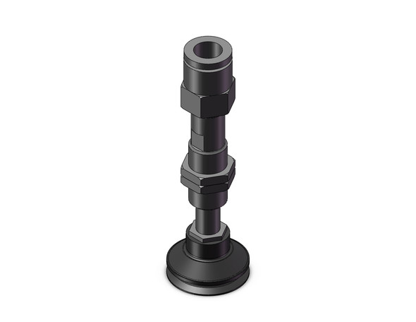 <h2>ZP3-T, Compact Pad, Vertical Vacuum Inlet w/Buffer</h2><p><h3>The ZPT series suction cups are available in diameters from 2 to 125mm, 6-cup materials, and 4-cup designs (flat, flat with ribs, deep and bellows), to suit multiple applications. Vertical vacuum entry connections can be made via one-touch fittings or threaded connections. Optional buffers can be ordered with up to 50mm stroke.  SMC s ZP2 series vacuum pads are available in diameters from 2 to 340mm, and offer a variety of pad materials and designs. The ZP2 series was designed to standardize special products designed for the ZP series.  Pad types include: miniature cups, compact cups, nozzle cups, multi-bellows cups, sponge cups, mark-free cups, oval cup variations, and heavy-duty cup variations.  Optional buffers can be ordered with up to 100mm stroke.  The ZP3 line of suction cups has a compact pad and the buffer body has been shortened by as much as 2.2  when compared to the ZP series.  The optional buffer can be ordered with up to 20mm stroke.<br>-  </h3>- Vertical vacuum entry with buffer<br>- Pad diameter: 1.5, 2, 3.5, 4, 6, 8, 10, 13, 16<br>- Pad type: flat, flat with groove, bellows<br>- Pad material: NBR, FKM, silicone rubber, urethane rubber, conductive NBR, conductive silicone rubber<br>- Buffer strokes: 3mm, 6mm, 10mm, 15mm, 20mm<p><a href="https://content2.smcetech.com/pdf/ZP3_compact.pdf" target="_blank">Series Catalog</a>