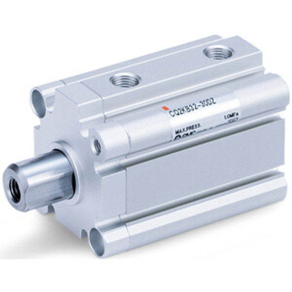 <h2>C(D)Q2K-Z, Compact Cylinder, Double Acting, Single Rod, Non-rotating</h2><p><h3>Standard double acting, non-rotating single rod version of the CQ2 compact cylinder. The CQ2 is available in bore sizes from 12mm to 63mm. It comes standard with male or female piston rod threads. It is possible to mount auto switches on any of the 4 surfaces.</h3>- Double acting, single rod, non-rotating compact cylinder <br>- Bore sizes (mm):  12, 16, 20, 25, 32, 40, 50, 63<br>- Standard stroke range (mm):  Rc, NPT or G (32 to 63 bore) <br>- Auto switch capable<p><a href="https://content2.smcetech.com/pdf/CQ2_Z.pdf" target="_blank">Series Catalog</a>