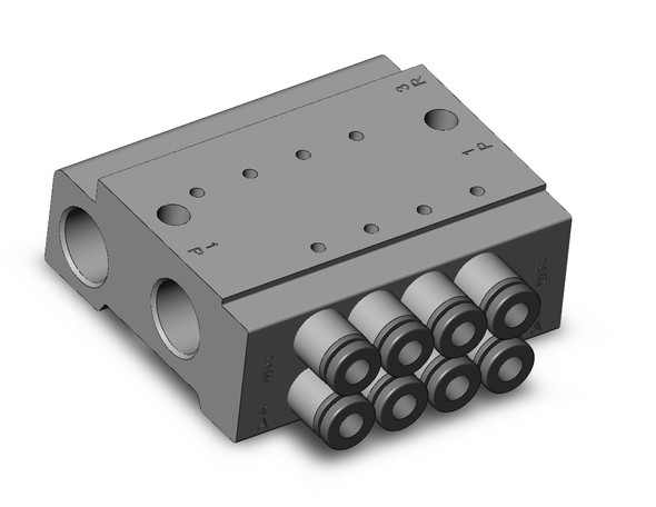 SMC SS0755-04N3NC 3 port solenoid valve plug lead base mount bar manifold
