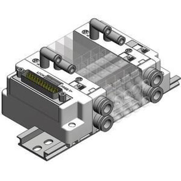SMC SS5J3-60FD2-06D Mfld, Plug-In, Connector Type