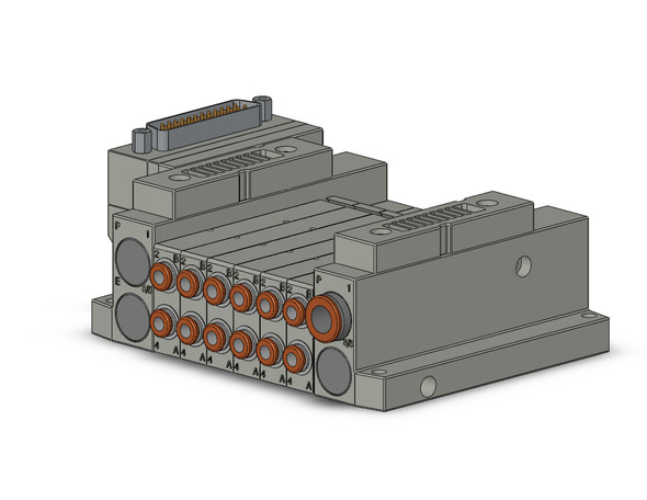 SMC SS5V1-10FD1-06US-C4 5 Port Solenoid Valve Manifold